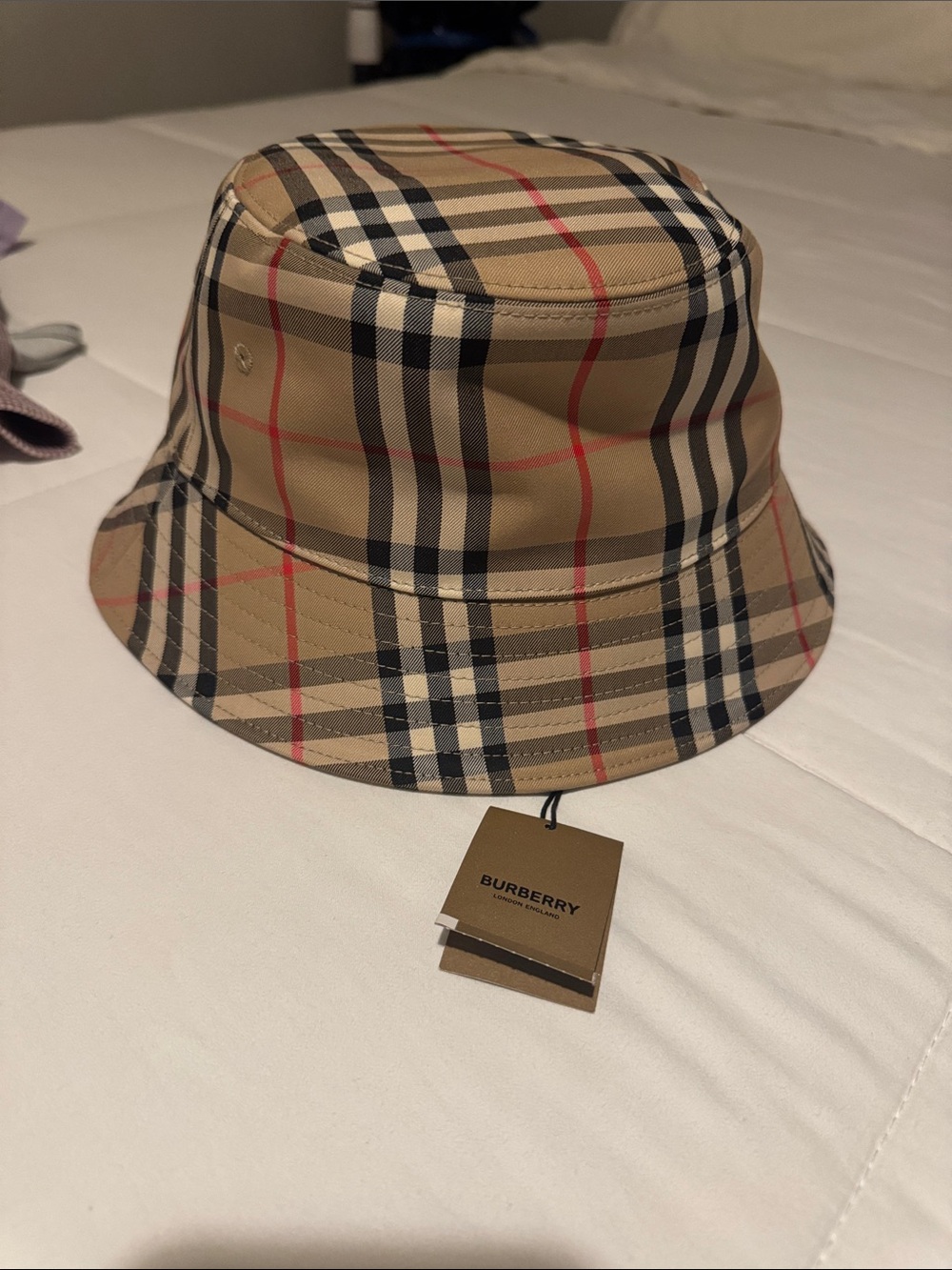Burberry Tan Vintage Check Bucket Hat